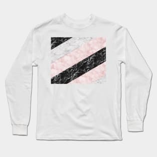 Pink marble allsorts stripes Long Sleeve T-Shirt